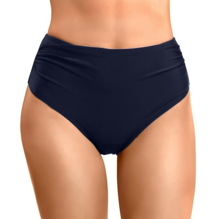 Gibobby Women Cheeky Bikini Swimsuit Bottom - High Cut Bathing Suit Bottoms Low Rise Brazilian Swim Bottom 2025 Swimwear(Navy XL)