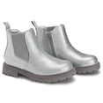 thumbnail image 3 of Bocca Girls Glitter Chelsea Boots Gray Ankle Booties With Zipper 11M, 3 of 6