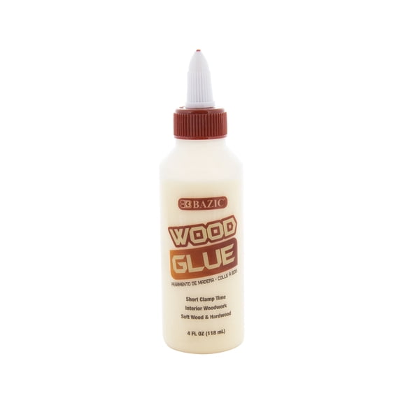 BAZIC Wood Glue 4Oz (118 mL), Natural Super Strong Bond Adhesive, 1-Pack