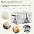 thumbnail image 6 of GZHJMY 1PCS Storage Basket, Paris Eiffel Tower Large Foldable Storage Bins Cube Collapsible Organizer for Organizing Closet Clothes, Toys, Towels, Bedroom, Bathroom, Nursery, Office, 6 of 7