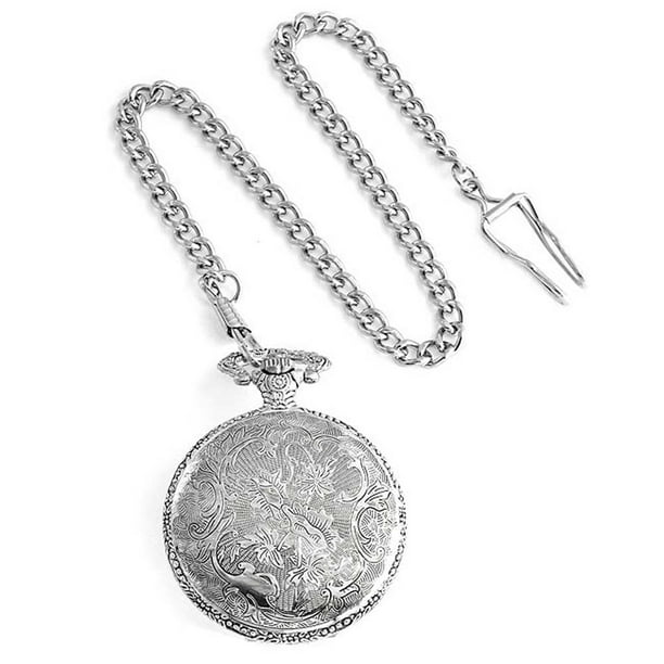 Two Tone Roman Numeral Biker Mens Motorcycle Pocket Watch For Men