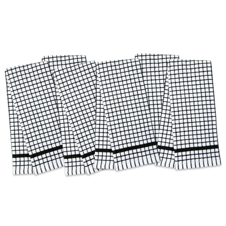 Black and white sale checkered kitchen towels