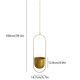 thumbnail image 2 of Soporte colgante de hierro forjado para flores | Jardinera de techo y pared para interiores de metal dorado | Alturas de cuerda ajustables | Decoración de arte moderno para el hogar | 39,3 x 5,7 x, 2 of 5