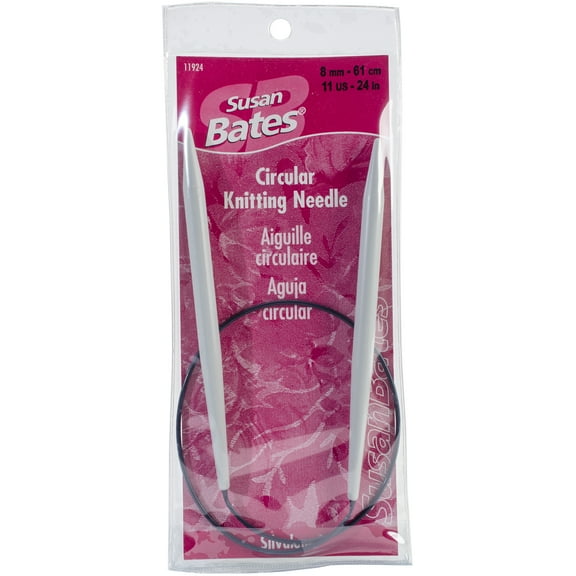Silvalume Circular Knitting Needles 24"-Size 11/8mm