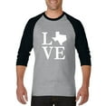 thumbnail image 1 of Artix - Mens Raglan Sleeve Baseball T-Shirts - Texas Flag, 1 of 5