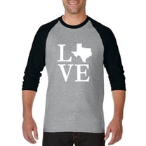 Artix - Mens Raglan Sleeve Baseball T-Shirts - Texas Flag