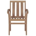 thumbnail image 4 of Sillas de patio VidaXL de madera maciza de teca con cojines verdes, 2 unidades, 4 of 9