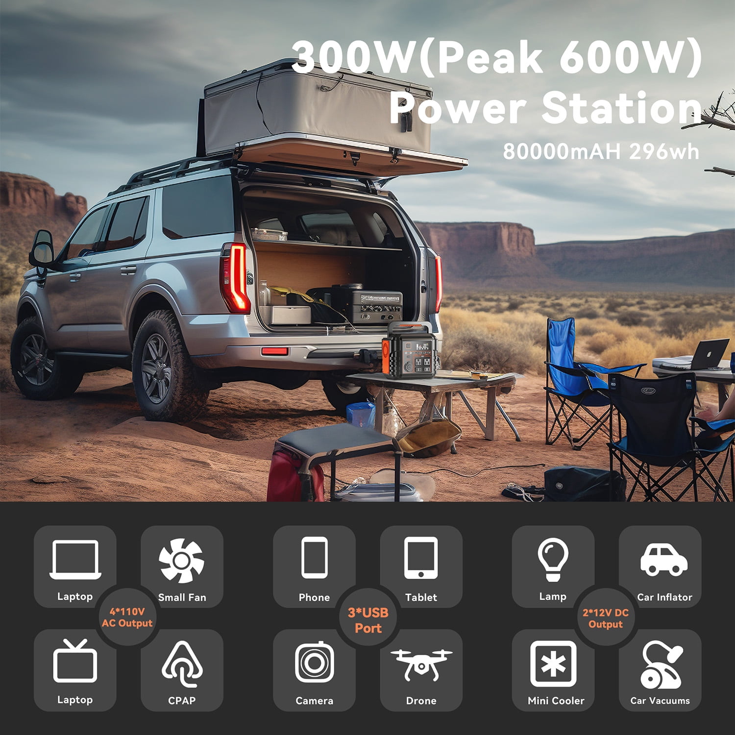 PryMAX Portable Power Station 300W, 296Wh Home Nigeria | Ubuy