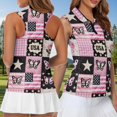 thumbnail image 4 of Aplkyhs Pink 250th Anniversary Matching Couple Golf Shirts Quick Dry Women's Matching Hawaiian Golf Shirt for Couple Machine Washable Suitable for Tennis Enthusiasts Lightweight, 4 of 6