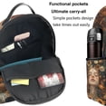 thumbnail image 5 of Lsque Whimsical Flower Crown Maiden Pattern Backpack – School Travel Canvas Daypack with Ergonomic Padded Straps, Multiple Compartments & Leather Handle, 5 of 5