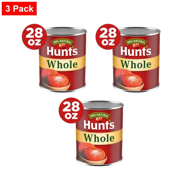 Hunts Whole Peeled Plum Tomatoes 28 oz - 3 Pack