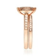 thumbnail image 3 of Gin & Grace 14KT RG Genuine Morganite and Diamond Accent Ring., 3 of 6