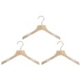 thumbnail image 1 of 3uds Perchas de Madera Unique Bargains Traje 350mm Longitud 30mm Grosor Plano Cabeza U-Muescas Cuerda Abrigo con 10cm 360° Gancho Redondo, 1 of 7