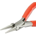 thumbnail image 4 of The Beadsmith Slim Line Round Nose Pliers, 4.75 inches (120mm) with polished steel head, red PVC comfort grip handle with double-leaf spring, tool for jewelry making, 4 of 8