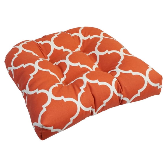 Blazing Needles Outdoor Rounded Back Chair Cushion, 19" x 19", Landview Mango