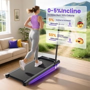 Evitormill Foldable Walking Pad,2 in 1 Under Desk Treadmill with Remote Control and LED Display,320lb Capacity,Compact & Small Treadmill for Home & Office,Black