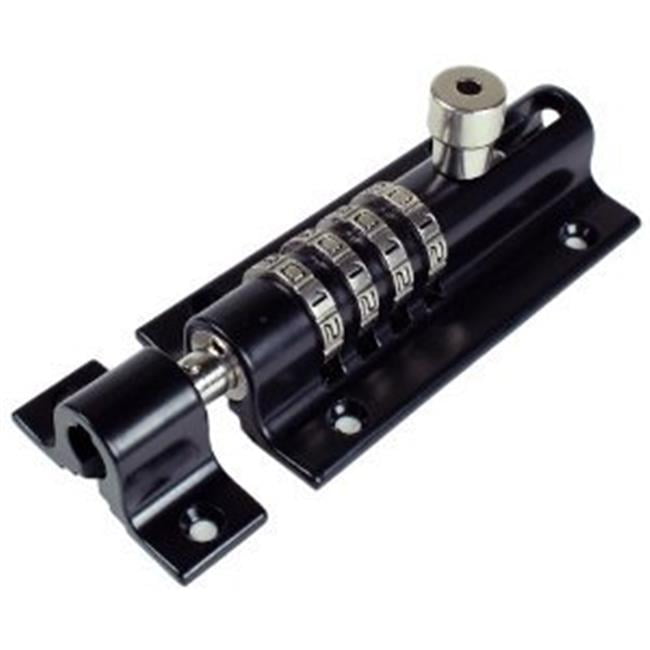 FJM Sliding Barrel Bolt with Combination Lock CB2000-BLACK