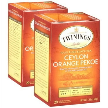 Twinings, Ceylon Orange Pekoe Tea, 20 Tea Bags, 1.41 oz Pack of 2