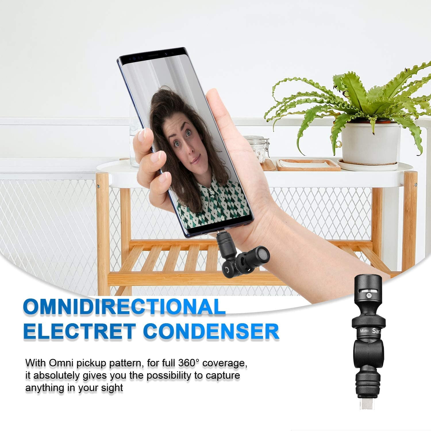 Saramonic SmartMic UC Mini Ultracompact Omnidirectional Condenser Microphone