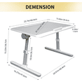 thumbnail image 6 of Lap Desk For Laptop, Portable Bed Table Desk, Laptop Desk With LED Light And Drawer, Adjustable Laptop Stand For Bed, Sofa, Study, Reading, 6 of 7