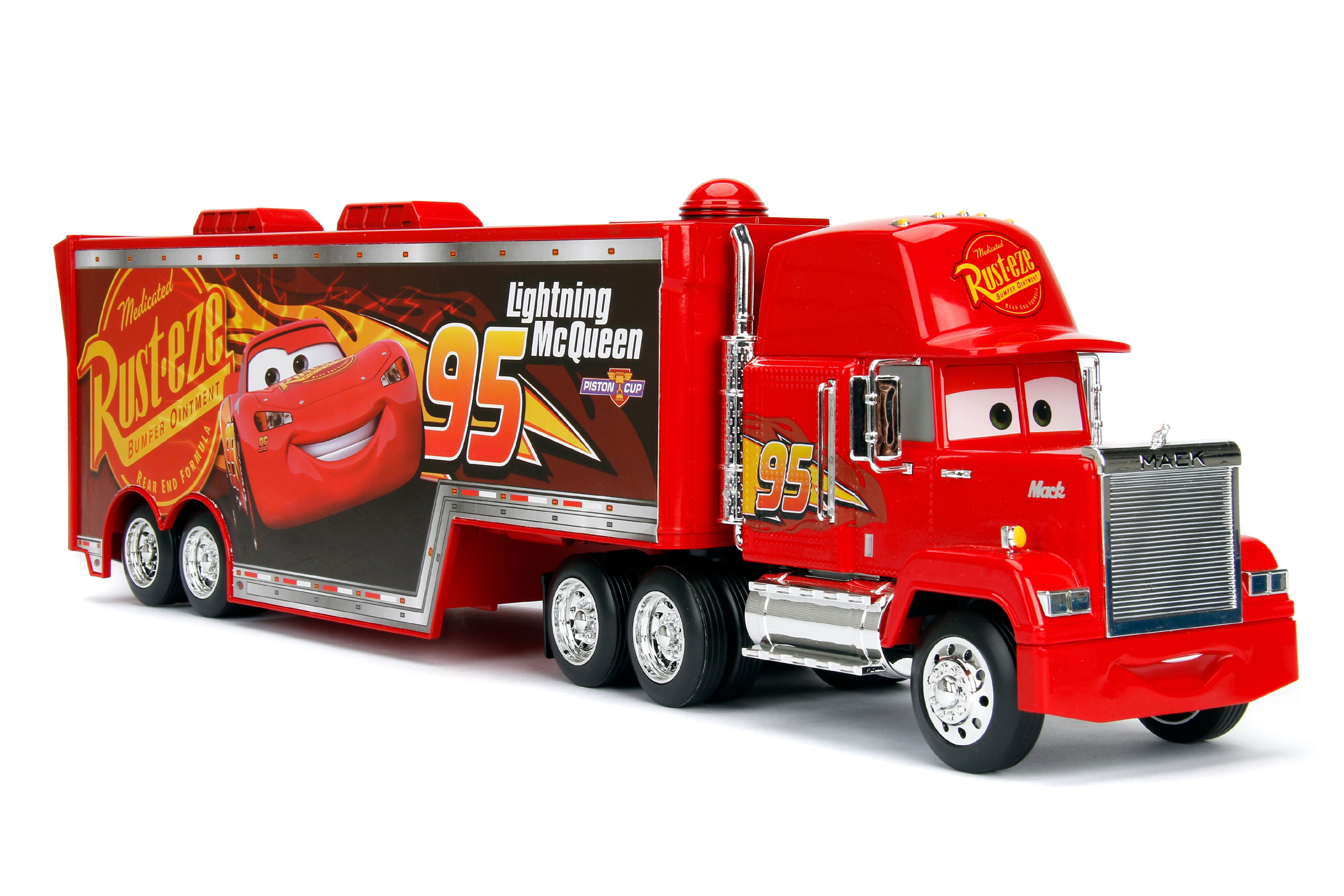 Cars 3 Toys Grey Mcqueen Mack Hauler Truck & Racer Metal Kids Toy Car 1:55 Loose