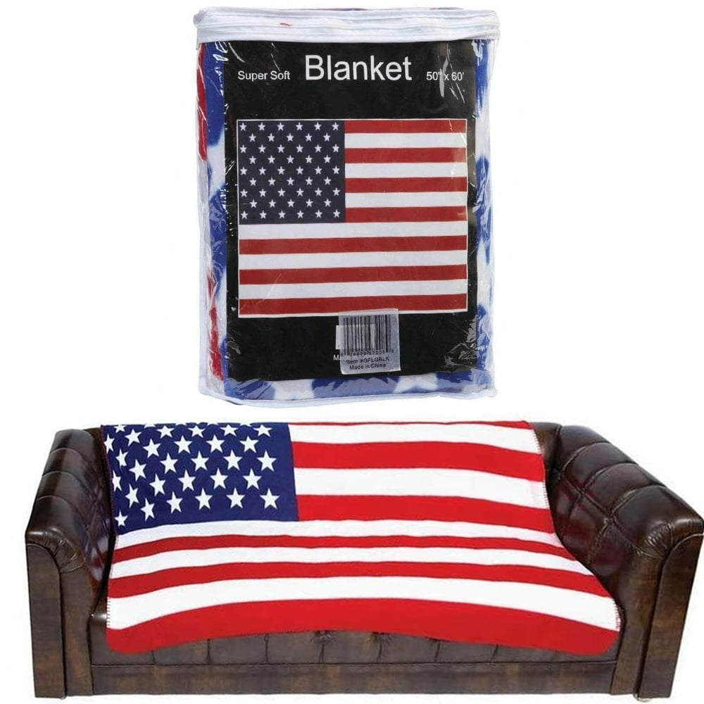 USA Flag USA Fleece Blanket 