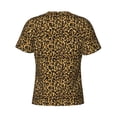 thumbnail image 6 of Vsdgher Gold Glitter Leopard Print Men's Dry Fit Mesh Athletic Shirts Moisture Wicking Tennis T-Shirt Tops, 6 of 9