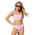 thumbnail image 5 of Byoo Big Girls UPF 50+ 2-Piece Bikini Set Smocked Bow Print Quick Dry Swimwear At Beach Pool,Blue, 5 of 6