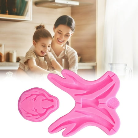 

Ymiko Silicone Baking Mold 2Pcs Silicone Molds Lovely Antler Nonstick Soft Elastic Reliable Portable Fondant Molds For Christmas Chocolate Cake Silicone Fondant Mold