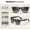 thumbnail image 3 of Protection Rectangular Sunglasses Retro Black Sun Glasses Unisex Classic Ultralight Shades For Cycling Driving Fishing, 3 of 6