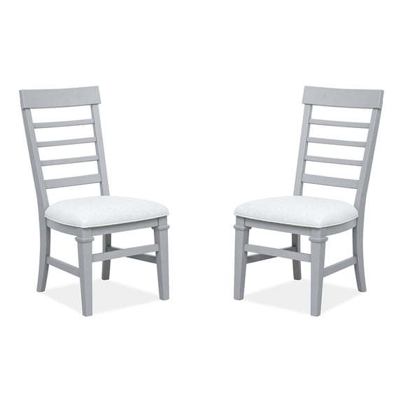Magnussen Home Charleston Harbor Gray Grey Upholstered Side Chair Two Pack