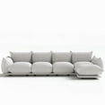 thumbnail image 4 of Indecor Home 125.8" Modular Couches and Sofas, 4 Seater Sectional Sofa with 1 Reversible Ottoman L Shaped Couch for Living Room Bedroom, Apartment, Office, Gray, 4 of 10