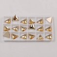 thumbnail image 1 of ZOUSSIQI Rhinestone Triangle Flat Back Crystal Glass NO Hotfix Sew On Rhinestones Crystal for Decoration Dress Clothing Jewelry Accessories - (Color: Golden Shadow/Size: 22mm-24pcs) CA919-42105, 1 of 2