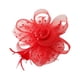 thumbnail image 2 of Minnieouse Tocado de diadema de plumas de flores con clip de plumas de malla de flores, ligero y fácil de llevar mezclado Accesorio para el cabello rojo, 2 of 6