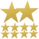 thumbnail image 1 of 24 recortes de estrellas doradas con purpurina, grandes recortes de estrellas de papel de doble cara, decoraciones de estrellas doradas para tablones de anuncios, aulas, paredes, fiestas., 1 of 3