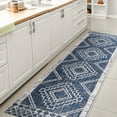 thumbnail image 5 of JONATHAN Y SANTA MONICA 2 x 8 Runner Rug, Marokko Diamond Tribal Medallion - Blue/Ivory, SMB127D-28, 5 of 10