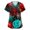 Watermelon Red_#03, variant on Sewkxo Women Halloween Star Moon Bat Pattern V Neck Medical Scrub Top Short Sleeve Soft Breathable Nurse Uniform With Pockets,Green XL