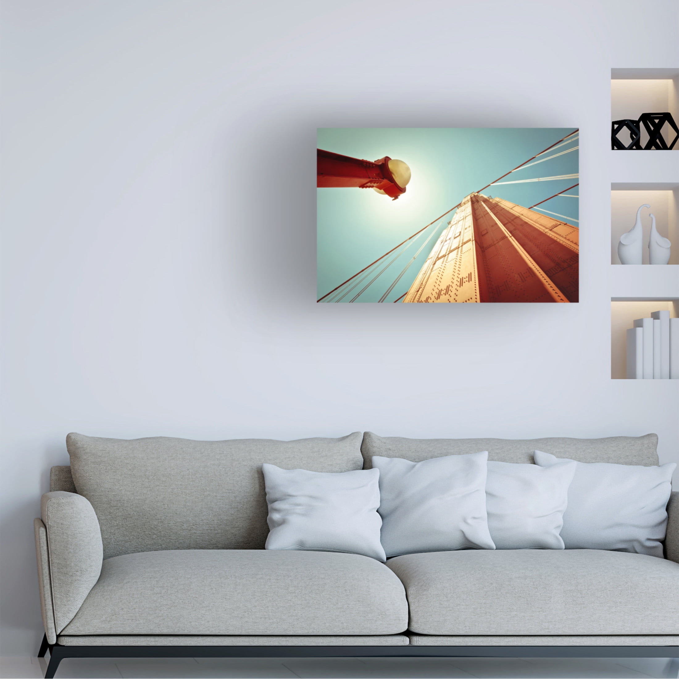 Canvas Wall Art - Robert Steinkopff 'Golden Gate' Wall Art for Living Room, Bedroom, or Office Décor by Trademark Fine Art - 24 x 16 Inches