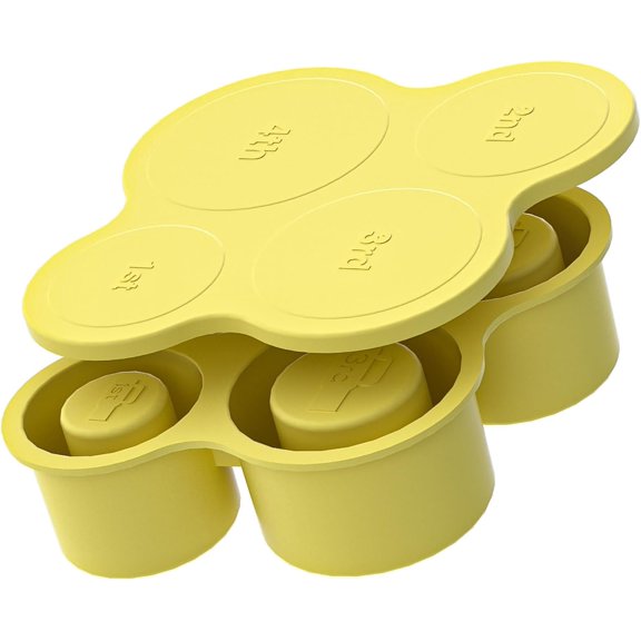Ice Cube Tray for 20Oz-40Oz Tumbler Cup,Silicone Hollow Cylinder Ice Mold with Lid for Ice Drink,Juice,Whiskey,Cocktail,Easy Release Ice Maker for Travel Tumbler - Gifts for Women & Men (Yellow)