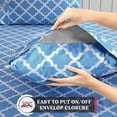 thumbnail image 4 of Lux Decor Collection Hotel Luxury Deep Pocket Soft Brushed Microfiber Wrinkle Resistant Bed Sheet Set - Full Sheets, Blue, 4 of 7