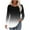 Womens Clothing Black, variant on Womens Ribbed T-Shirt, Long Sleeve Shirts for Women Fall Casual Loose Fit Ombre Tie Dye Crewneck Tees Shirt Tops