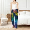 thumbnail image 5 of Uemuo Abstract Bright Pineapple Fruit Retro Pattern Women's Wide Leg Palazzo Lounge Pants with Pockets Light Weight Loose Comfy Casual Pajama Pants-XX-Large, 5 of 9