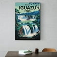 thumbnail image 6 of Vintage Iguazu Falls Retro South American Tourism with Nature's Power Canvas Poster, 6 of 8