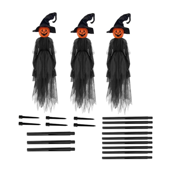 3 piezas de decoraciones de Halloween de brujas, regalos al aire libre, decoración grande para el hogar y el jardín, decoración exterior aterradora pa