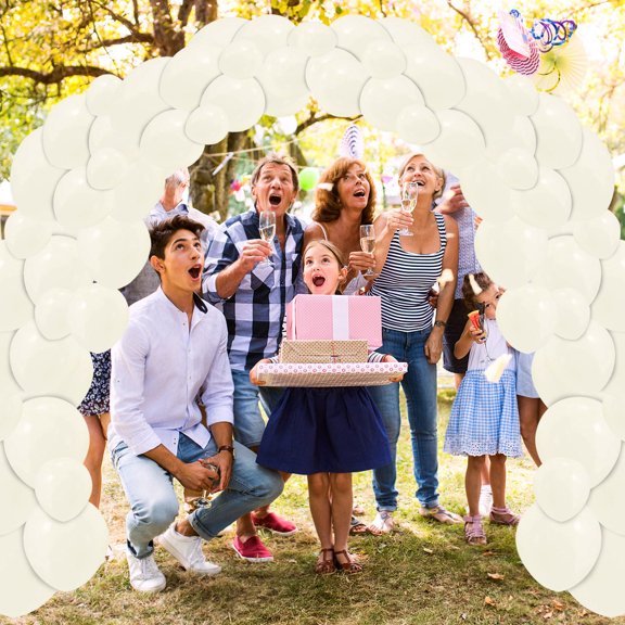 Different Sizes Of Ivory Party Latex Balloons For Birthdays, Baby Showers, Graduations, Weddings, Gender Reveals, Anniversary Party Decorations