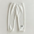thumbnail image 4 of Cowsor Baby Girl Pants Toddler Girl Solid Ribbed Pants with Trim Newborn Cotton Leggings Infant Jogger Pants, 4 of 6