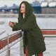 thumbnail image 1 of Cárdigan de moda para mujer, suéter de manga larga, sudadera informal con capucha de punto con bolsillo, abrigo de mujer, 1 of 8