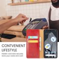 thumbnail image 7 of Wallet Case For Google Pixel 8A, Luxury Premium Leather Flip Strong Magnetic Closure [Kickstand][RFID Blocking][Card Holder Slots] Retro Shockproof Phone Cover For Google Pixel 8A, Red, 7 of 7
