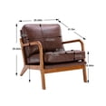 thumbnail image 5 of YesFashion Arm Chair, Living Room Chairs with Solid Wood Frame, Curved Edges, Wooden Legs Modern Accent Upholstered Sofa Chairs for Living Room, Bedroom, Office, 5 of 9