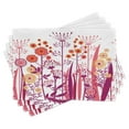 thumbnail image 1 of Ambesonne Flower Place Mats Set of 4, Pink Florals Leaves Buds, Standard Size, Pale Pink Orange, 1 of 6